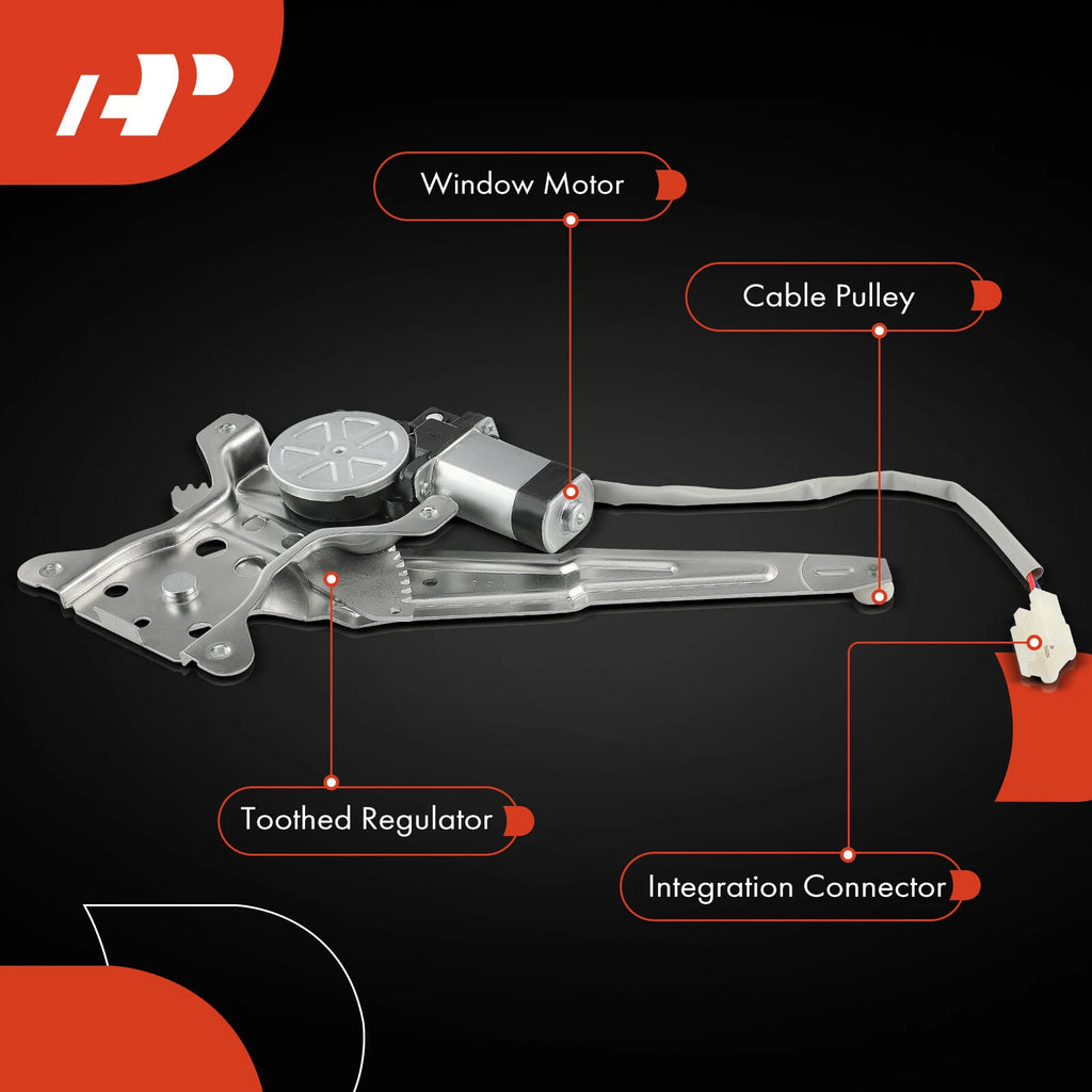 Rear Driver Side Power Window Regulator with Motor for Pontiac Vibe (2003-2008)