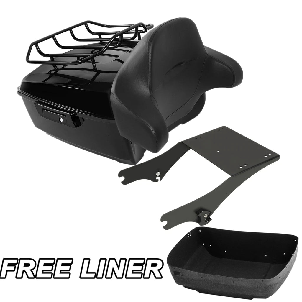 King Trunk Backrest for Harley Touring (1997–2008) Black