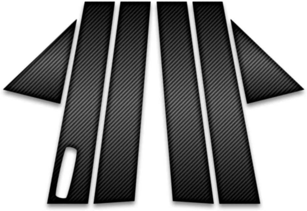 6pc Carbon Fiber Pillar Post Covers w/Keypad Cutout for 2008-2009 Ford Taurus