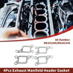 Set of 4 Exhaust Manifold Header Gaskets for Mitsubishi L200 (1996–2005) ME201356