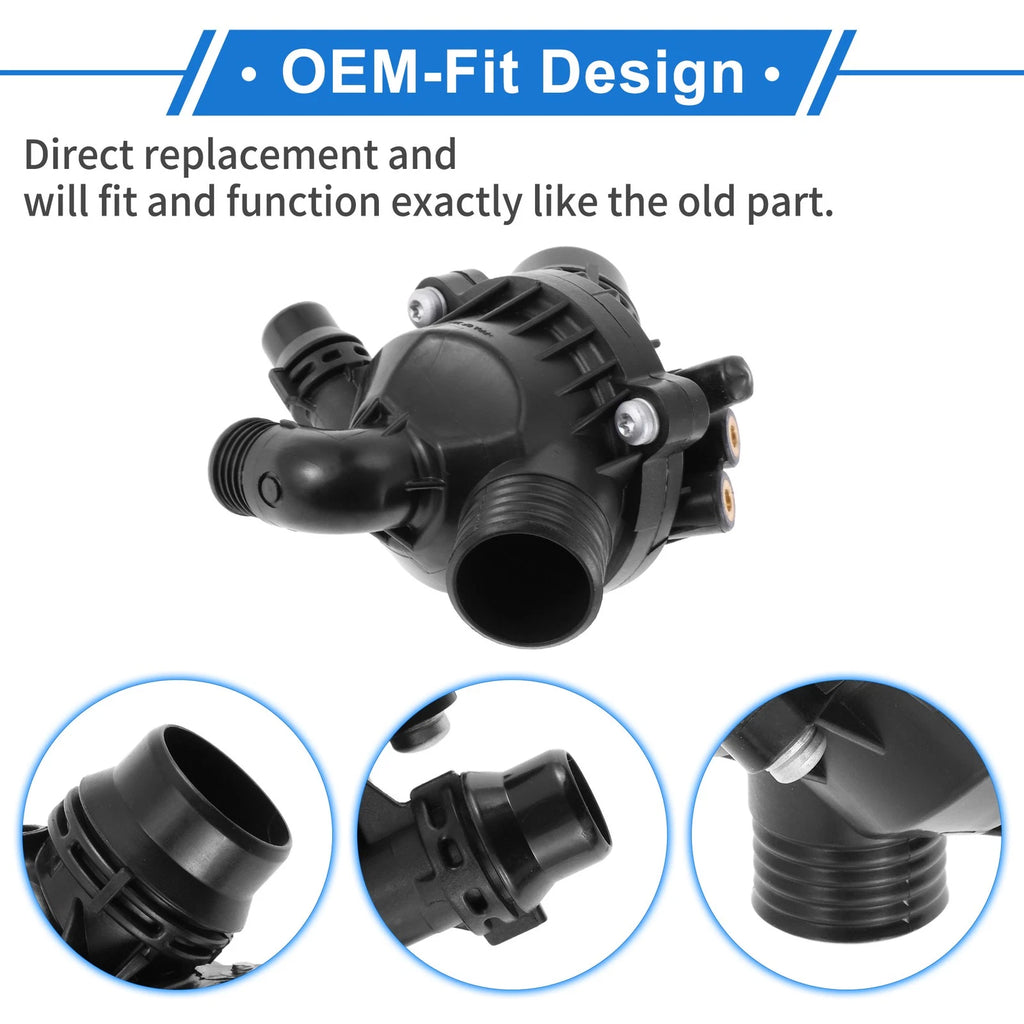 Engine Coolant Thermostat Housing Assembly for BMW X5 E70 E71 (2007–2010) X6 (2008–2010)