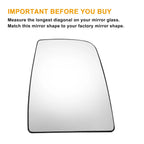 Right Upper White Heated Mirror Glass for Ford Transit T150 T250 (2015–2023)