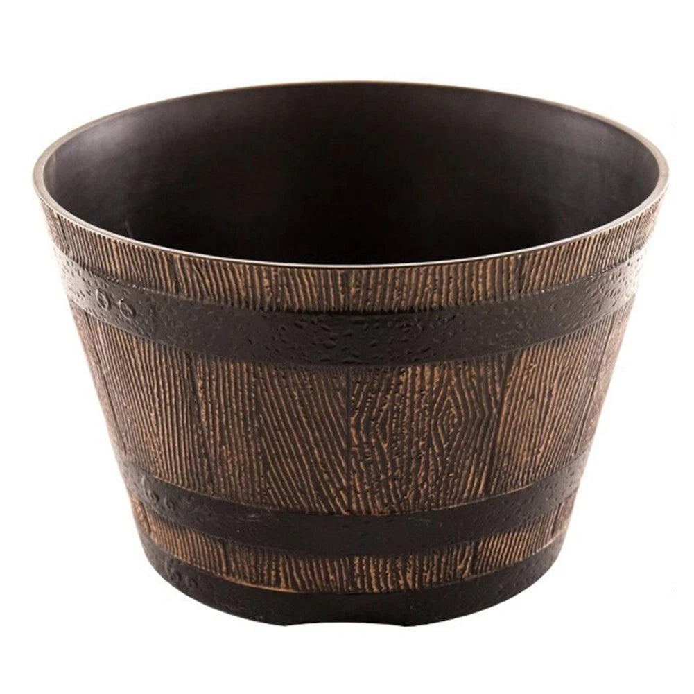 Set of 2 Garden Whiskey Bucket Flowerpots