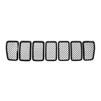 7pc Grille Overlay Gloss Black for Jeep Cherokee (2019–2021)