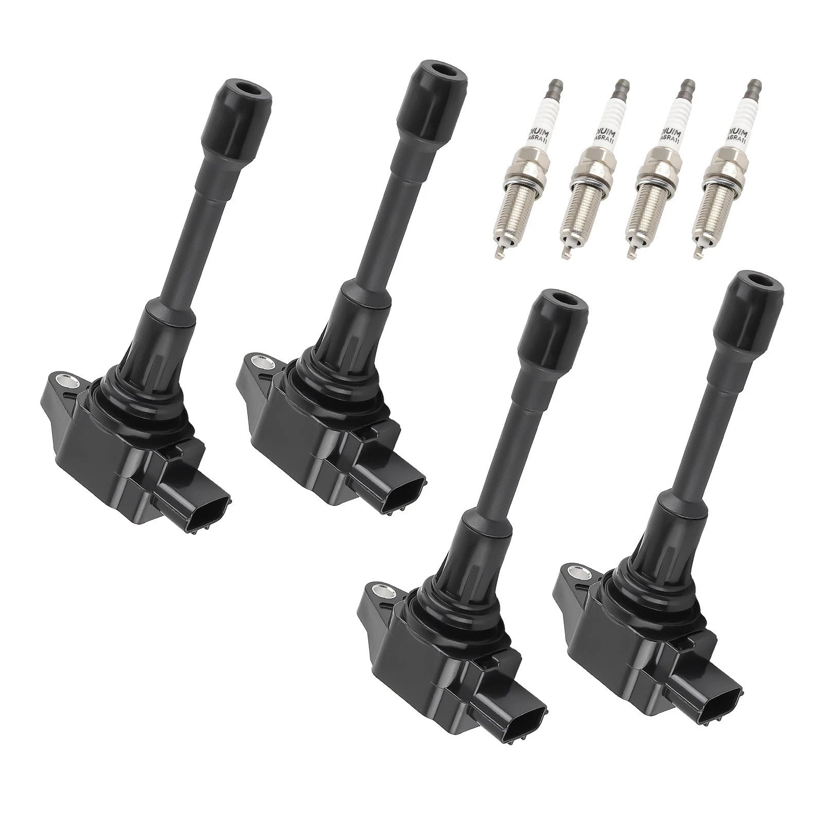 Ignition Coil and Spark Plug Kit for Nissan Sentra Tiida Urvan Versa X-Trail (2000–2018)