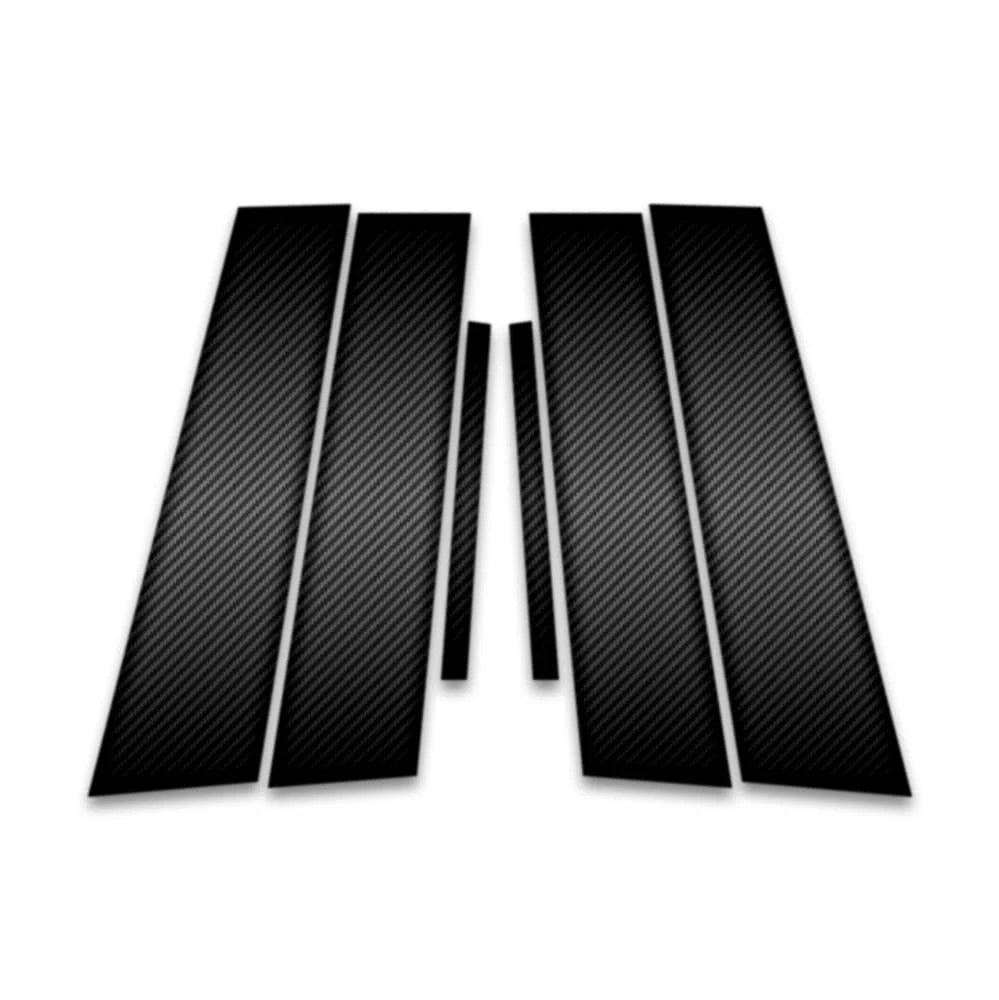 6pc Carbon Fiber Pillar Post Covers for 2016-2019 Chevrolet Volt