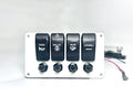 4 Switch Boat Switch Panel, Marine, 5 3/4in x 3 1/4in
