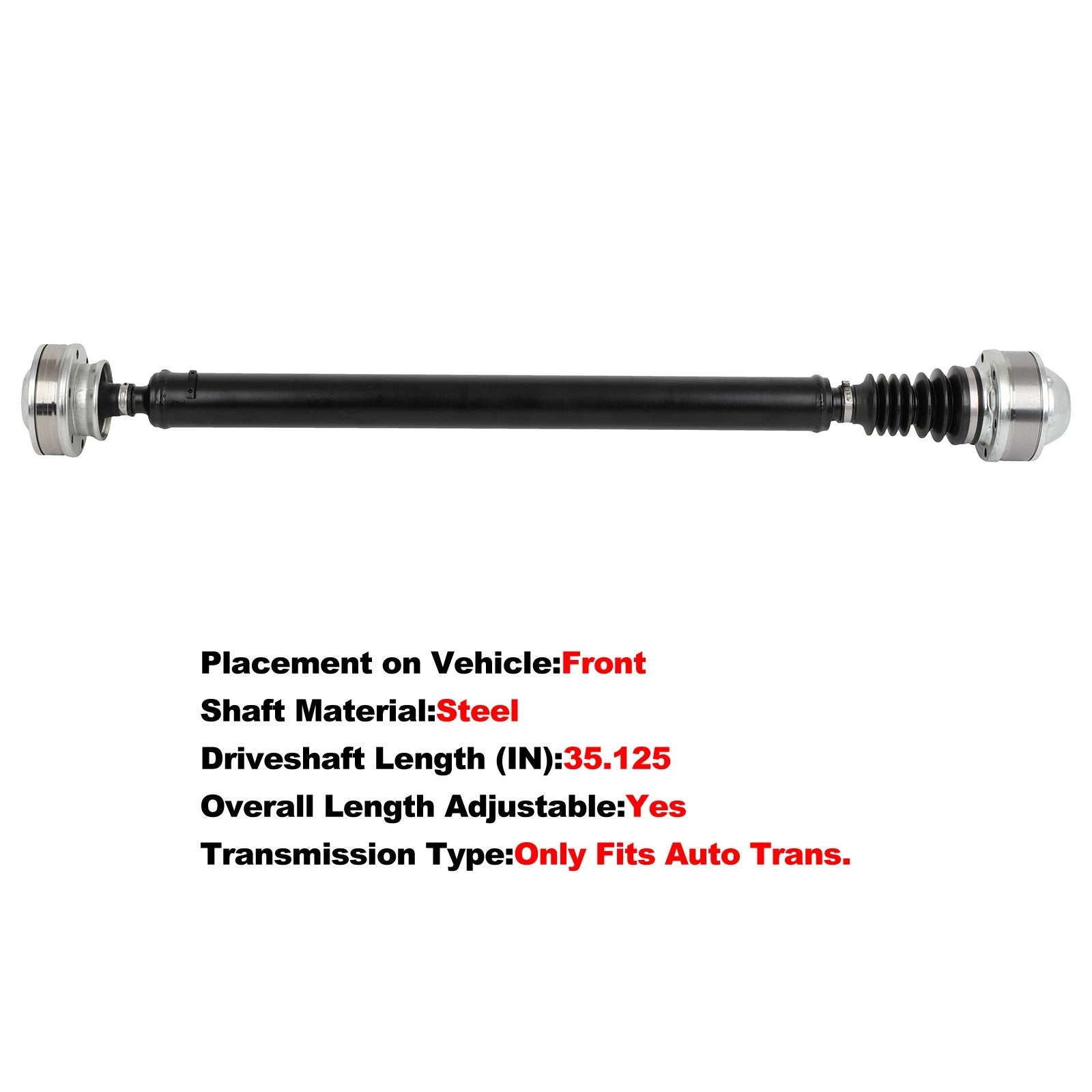 Drive Shaft for Jeep Commander, Grand Cherokee (2007–2010) 65-3007