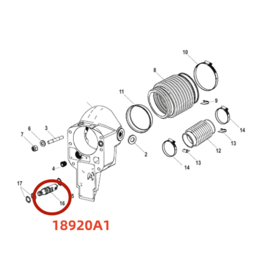 Valve 18920A1 for MerCruiser Alpha 1 Gen 2 Bravo 1 2 3 (1990–2023)