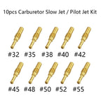 10pcs Carburetor Slow Pilot Jet Kit for PWK Keihin OKO CVK (#32-#55)