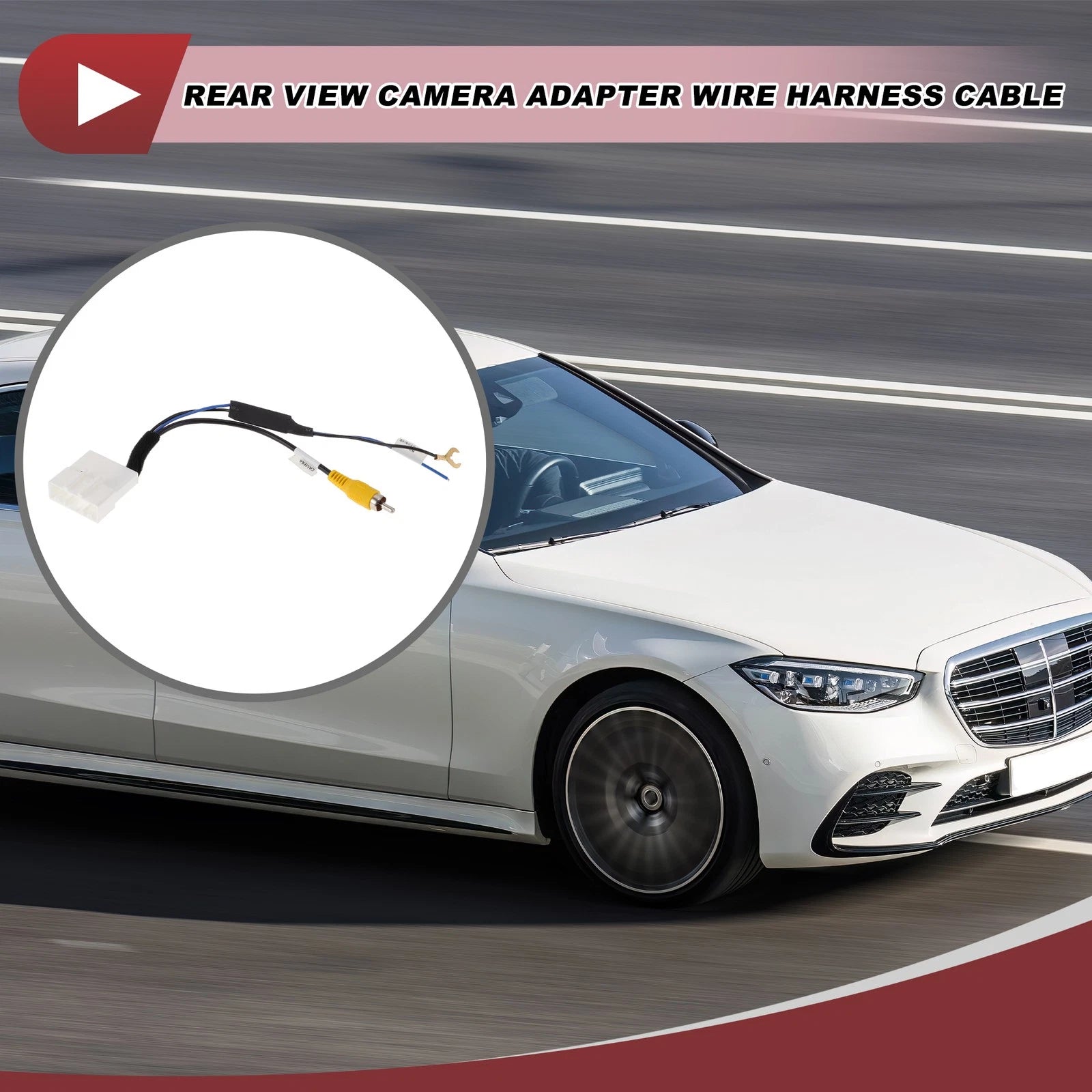 Rear View Camera Adapter Wire Harness Cable for Toyota (1 Pcs RCA 4 Pin)