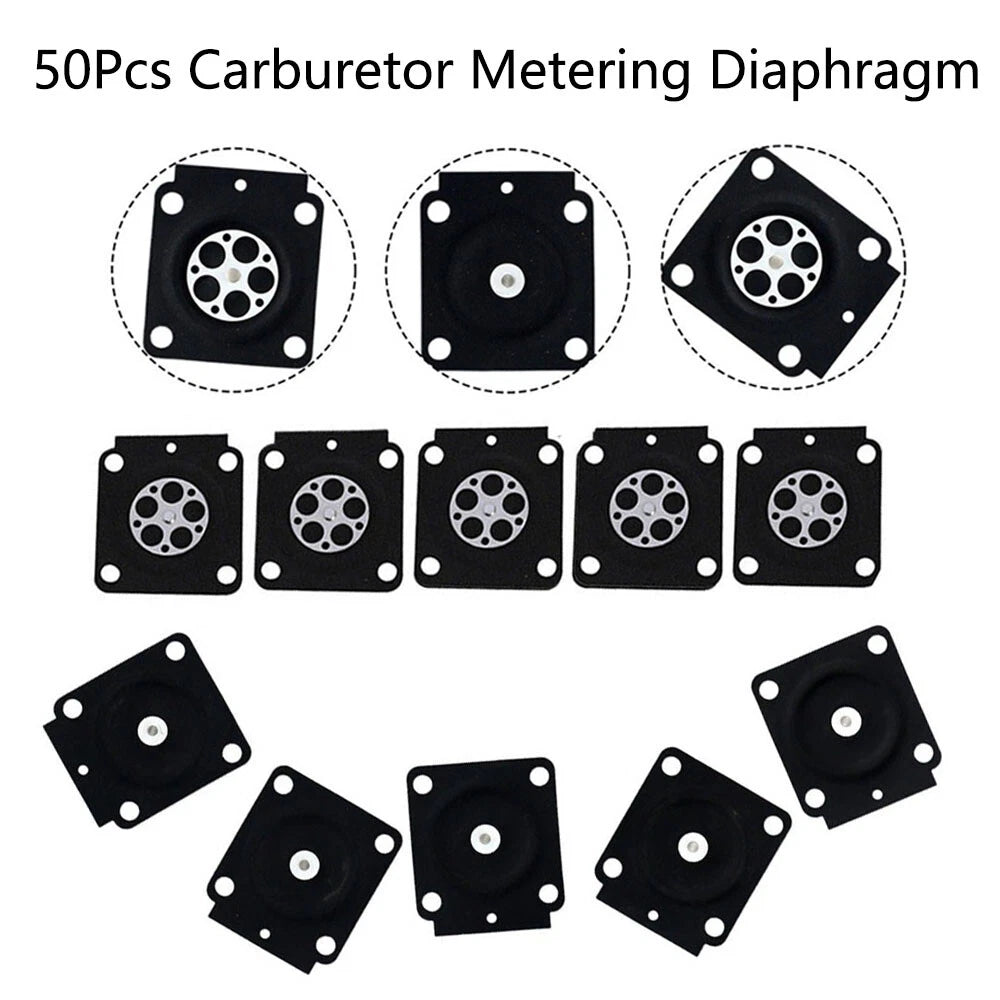 50Pcs Carburetor Metering Diaphragm for ZAMA RB-99 RB-100 (Replace A015053)