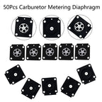 50Pcs Carburetor Metering Diaphragm for ZAMA RB-99 RB-100 (Replace A015053)