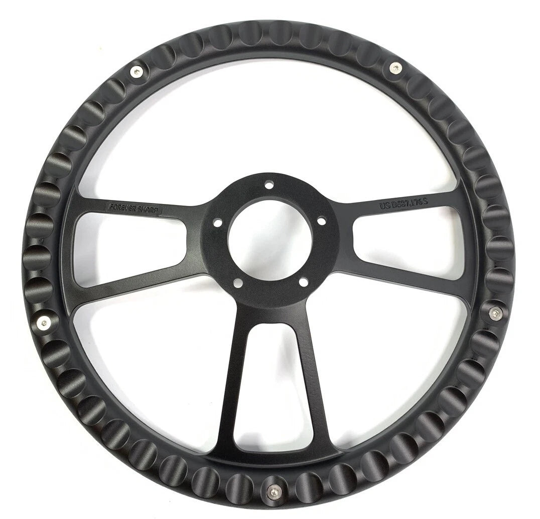 14 Inch Black Leather Steering Wheel Cover for Toyota Hilux (2005–2015)