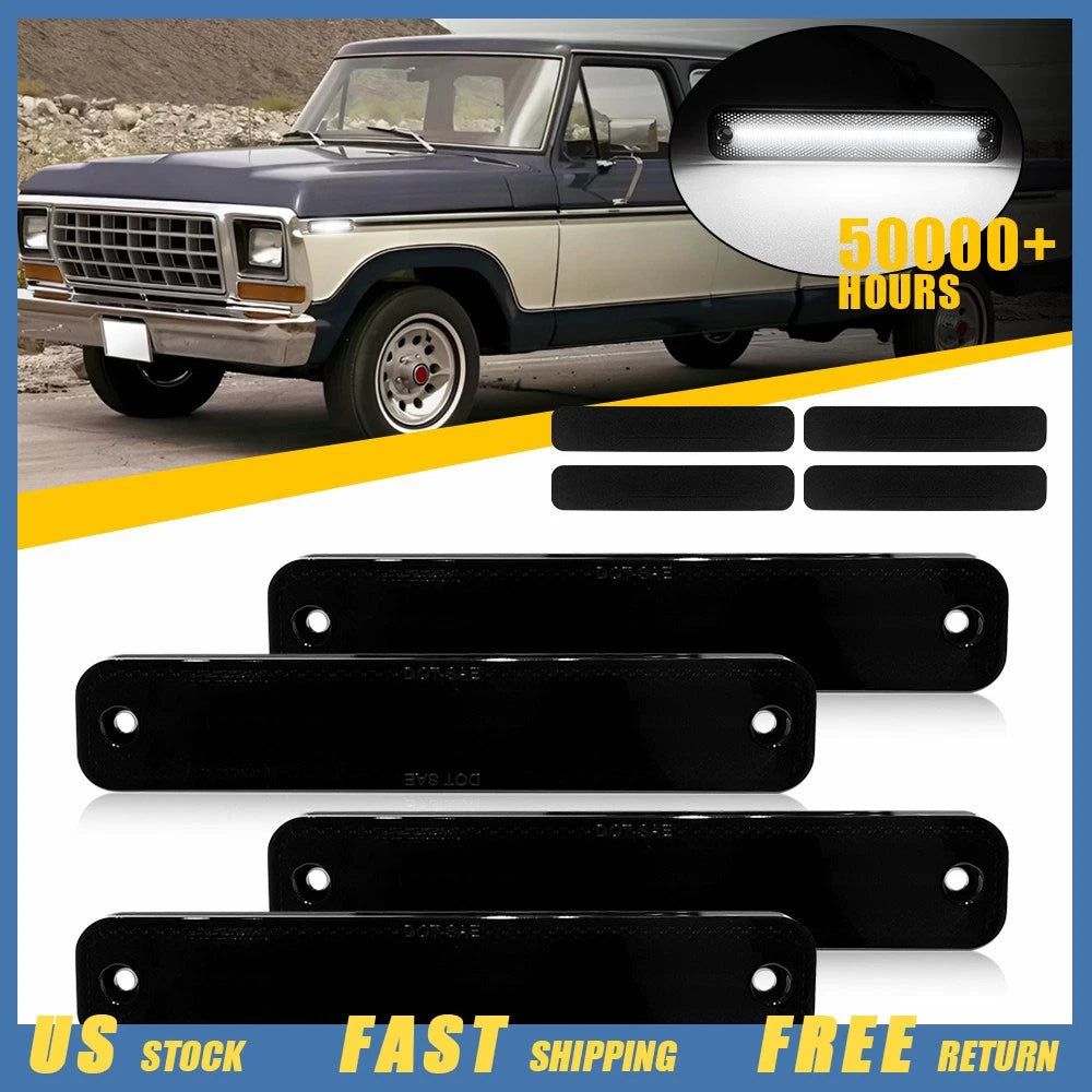 Front & Rear Fender Side Marker Light for Ford F-100 F-150 F-250 F-350 (1973–1979)