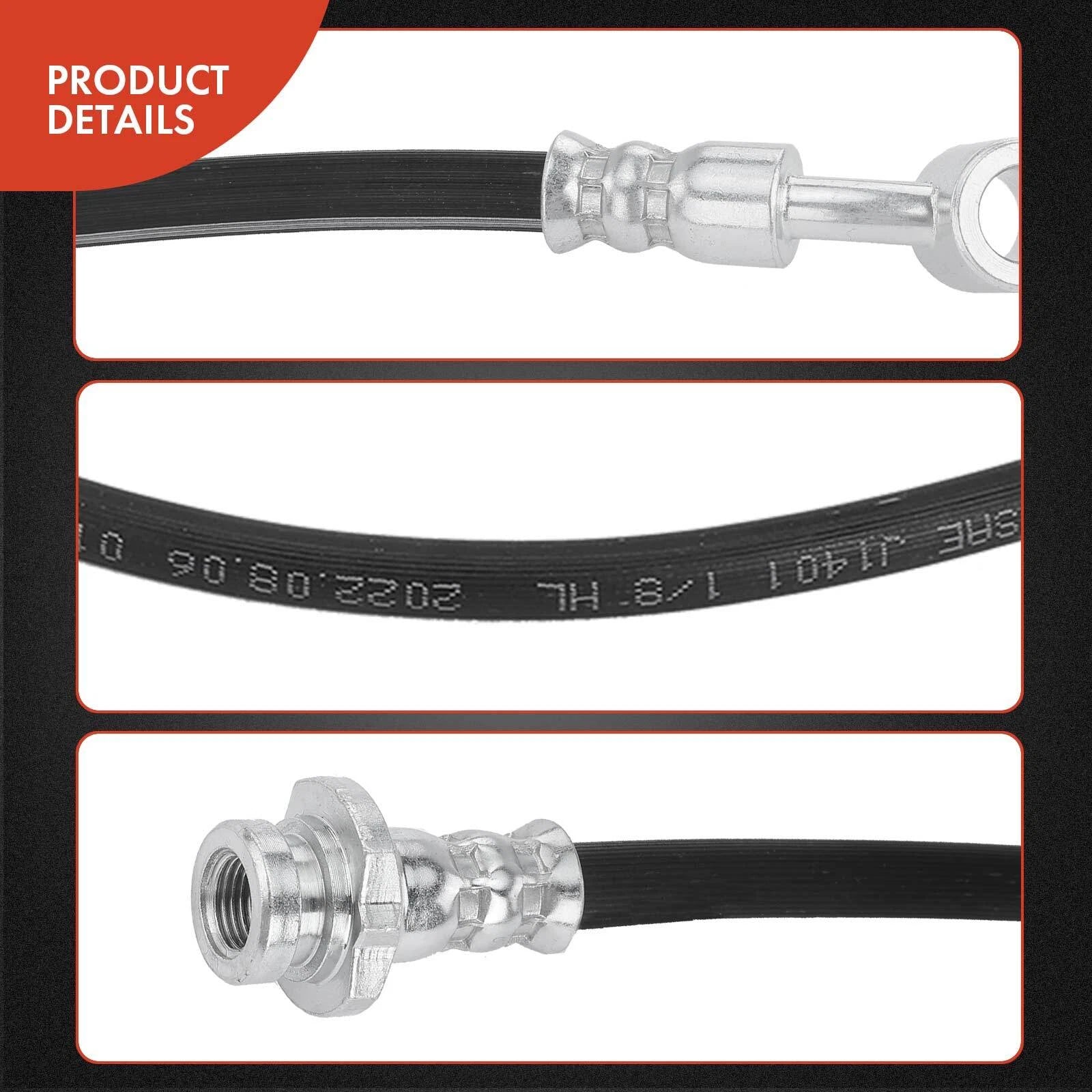 2X Front Brake Hydraulic Hose for Nissan Frontier (1998–2001)