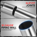 8pcs 3.5" OD 16-Gauge Slip-Fit Exhaust Piping Bends for DIY Projects