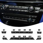 12pcs Air Conditioning Control Switch Button Cap Cover for BMW 5 6 7 (F10 F01 F12)