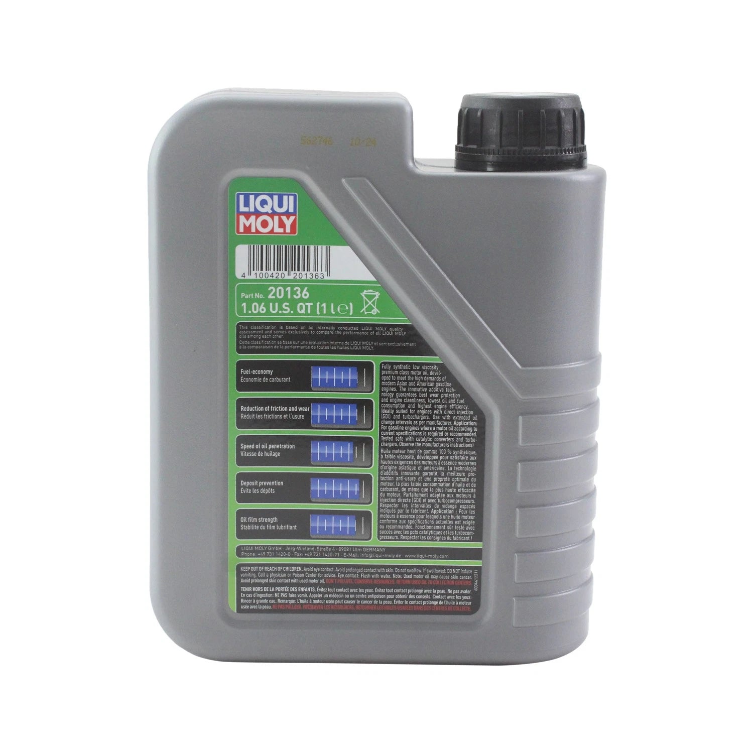 Liqui Moly 20136 Engine Motor Oil 5W-30 for (1 L)