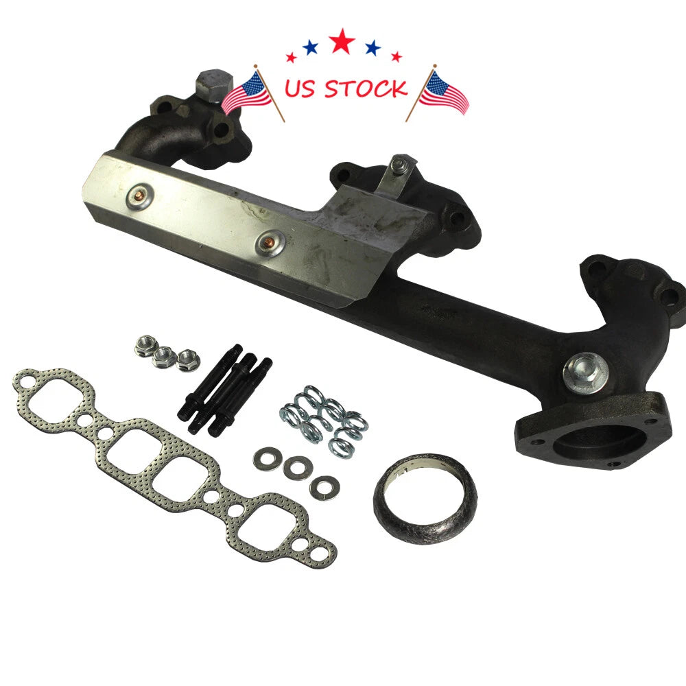 Left Exhaust Manifold with Heat Shield for GMC Chevrolet Pickup
