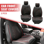 Set of 2 Front Seat Covers for Toyota Tacoma  Black Red