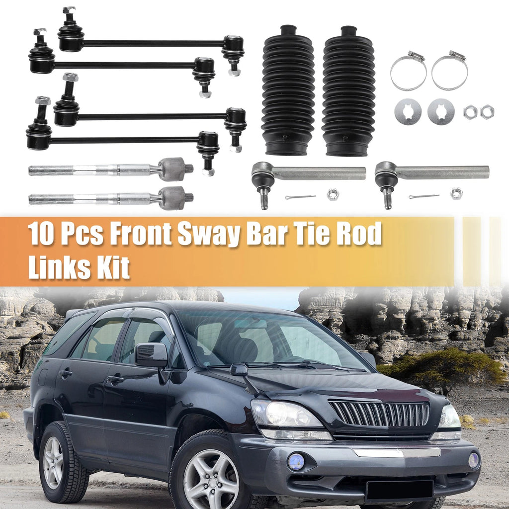 10 Pcs Front Tie Rod End Sway Bar Link for Toyota Lexus RX330 (2004–2006)
