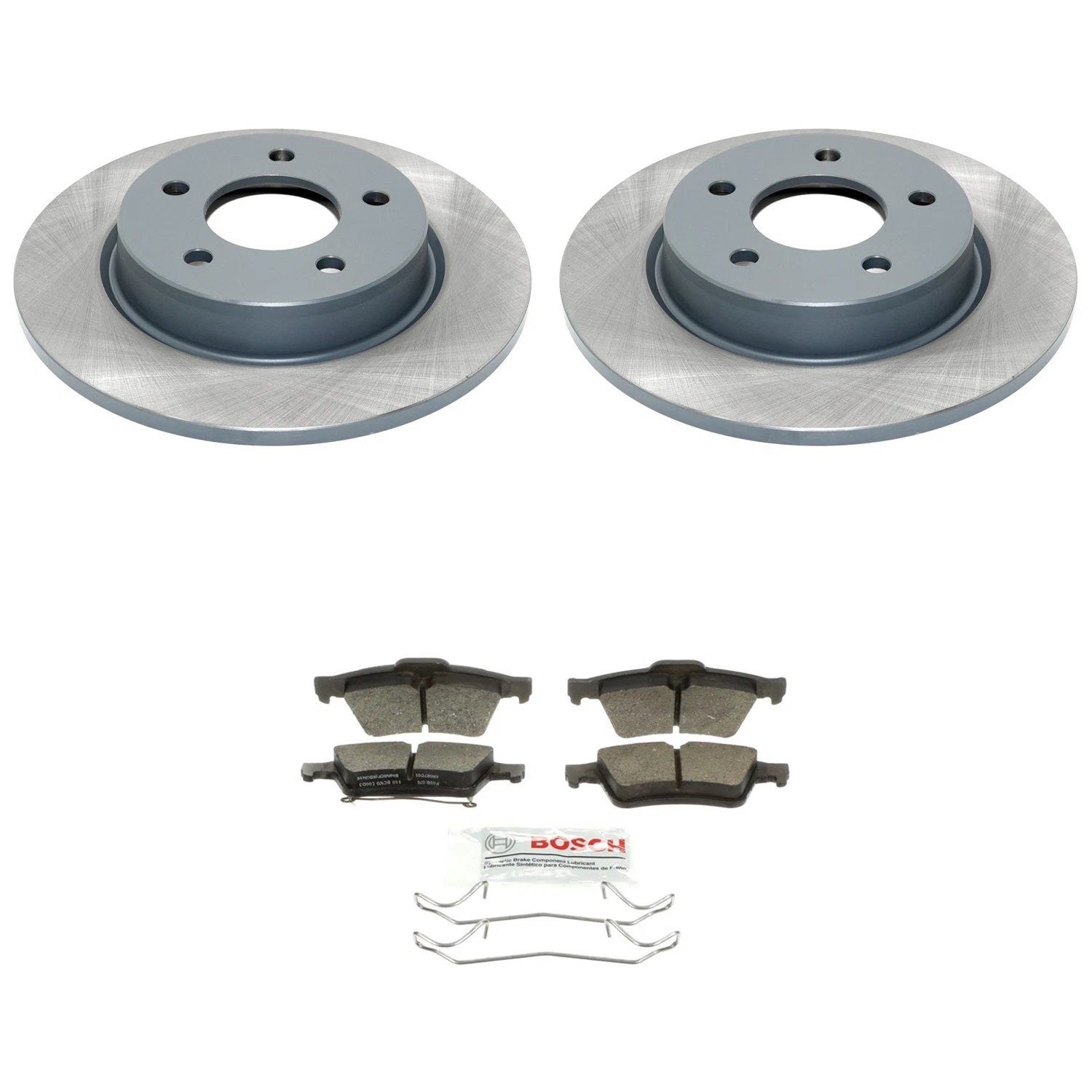DuraGo Rear Rotors & Bosch QuietCast Ceramic Pads for Mazda 3 (2009)