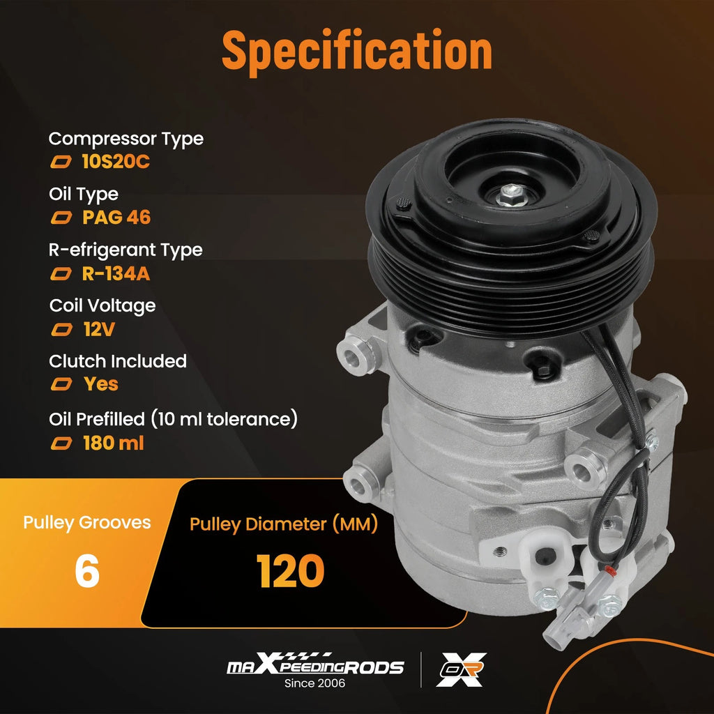 AC Compressor for Toyota Sienna (2004-2007) w/Clutch