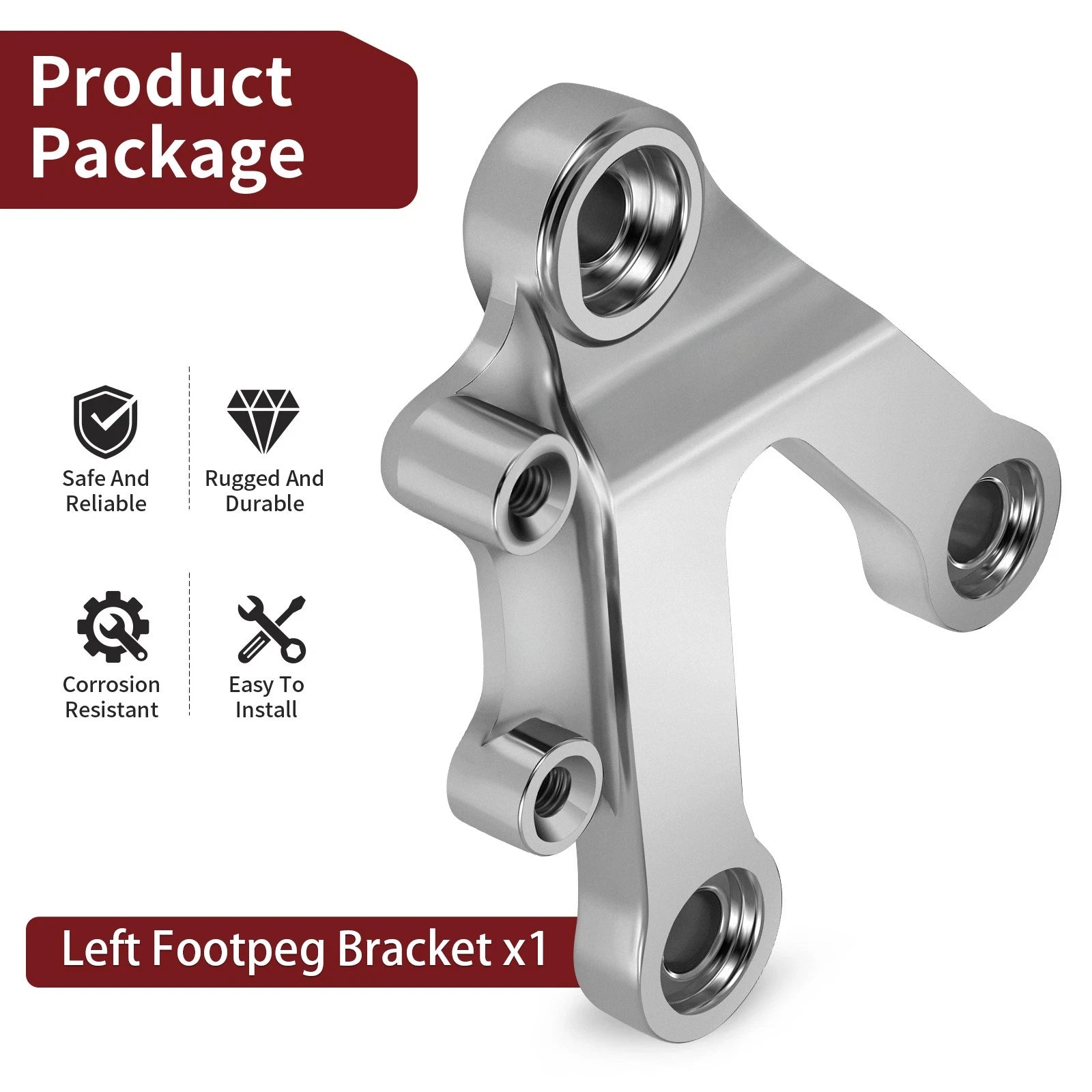 Left Footpeg Bracket for Kawasaki Ninja ZX 6R 9R ZZR600 (1998-2008)