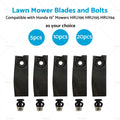 Set of 5 Lawn Mower Blades and Bolts for Honda HRU196 (2000–2023)