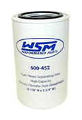 WSM Fuel Water Separator Filter 10 Micron for Yamaha 150-300 Hp (600-452)