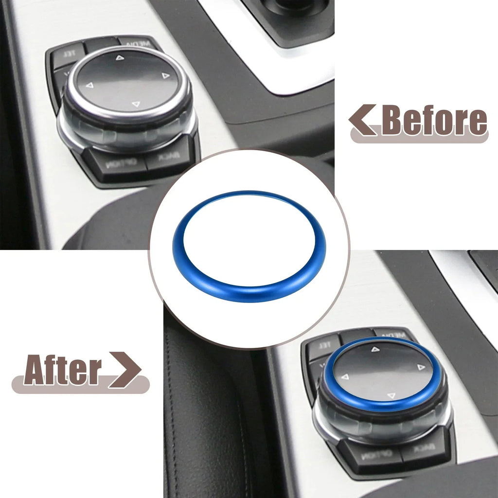 Blue Multimedia Knob Ring for BMW 1-7 Series & X3 X4