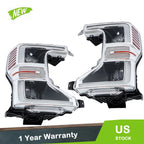 Headlight Assembly Projector for Ford F250 F350 (2020–2022) Chrome Clear