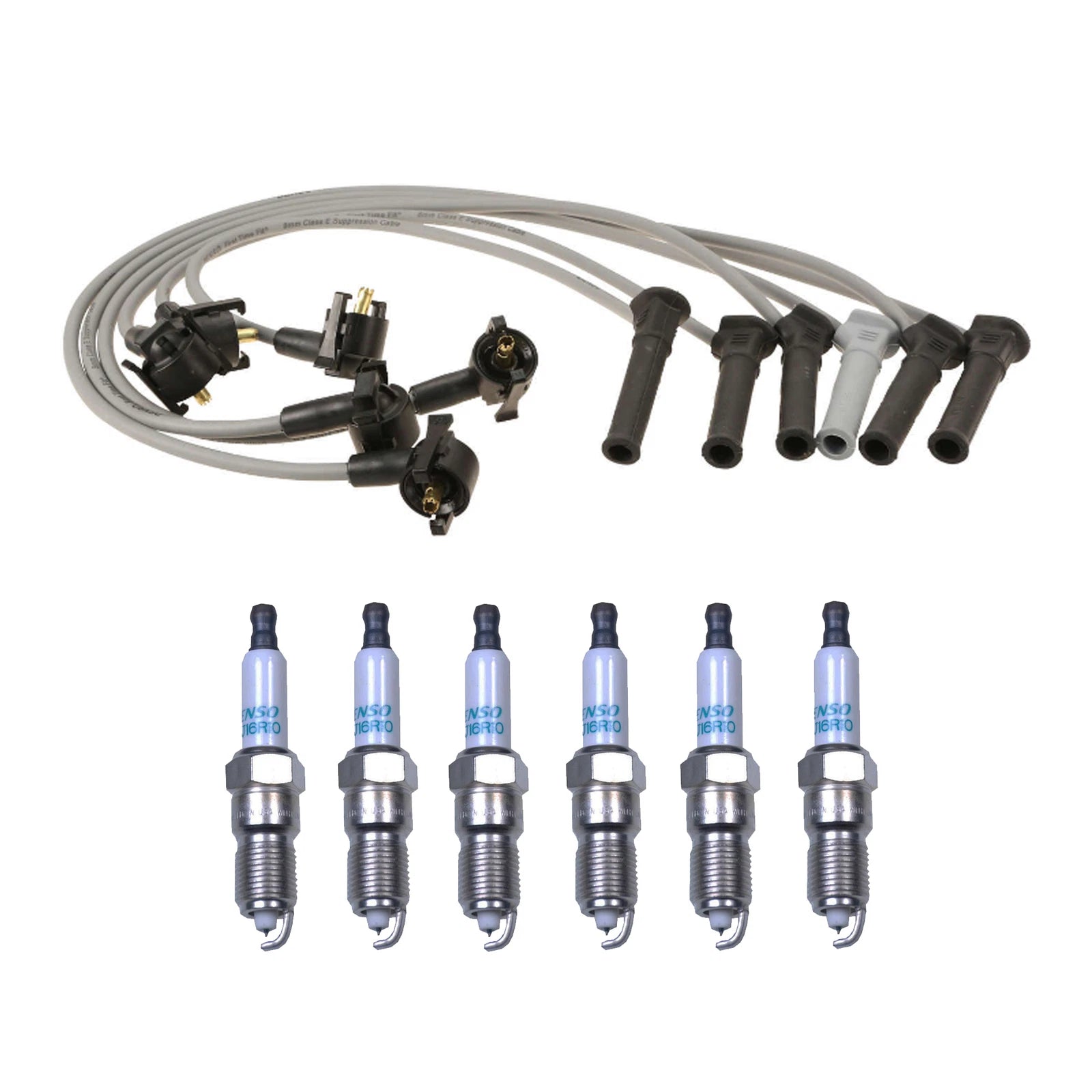 Denso Wire Set & 6 Iridium Spark Plugs for Ford Ranger (2001–2009)