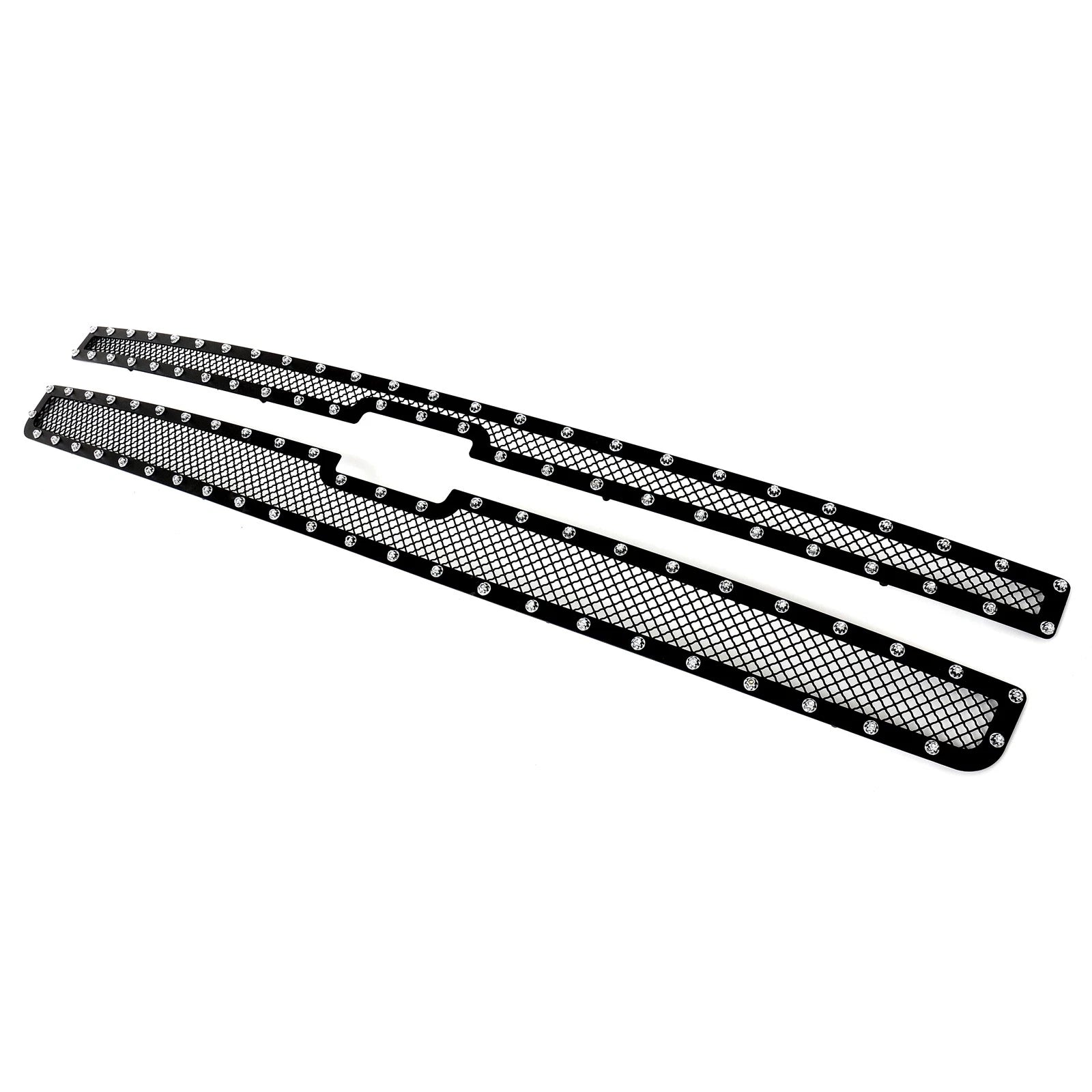 Stainless Black Rivet Mesh Grille Inserts for Chevy Silverado 1500 (2007–2013)
