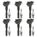 Set of 6 Ignition Coils & Spark Plugs for Audi A4 A6, BMW 320i 530i (2000–2020)