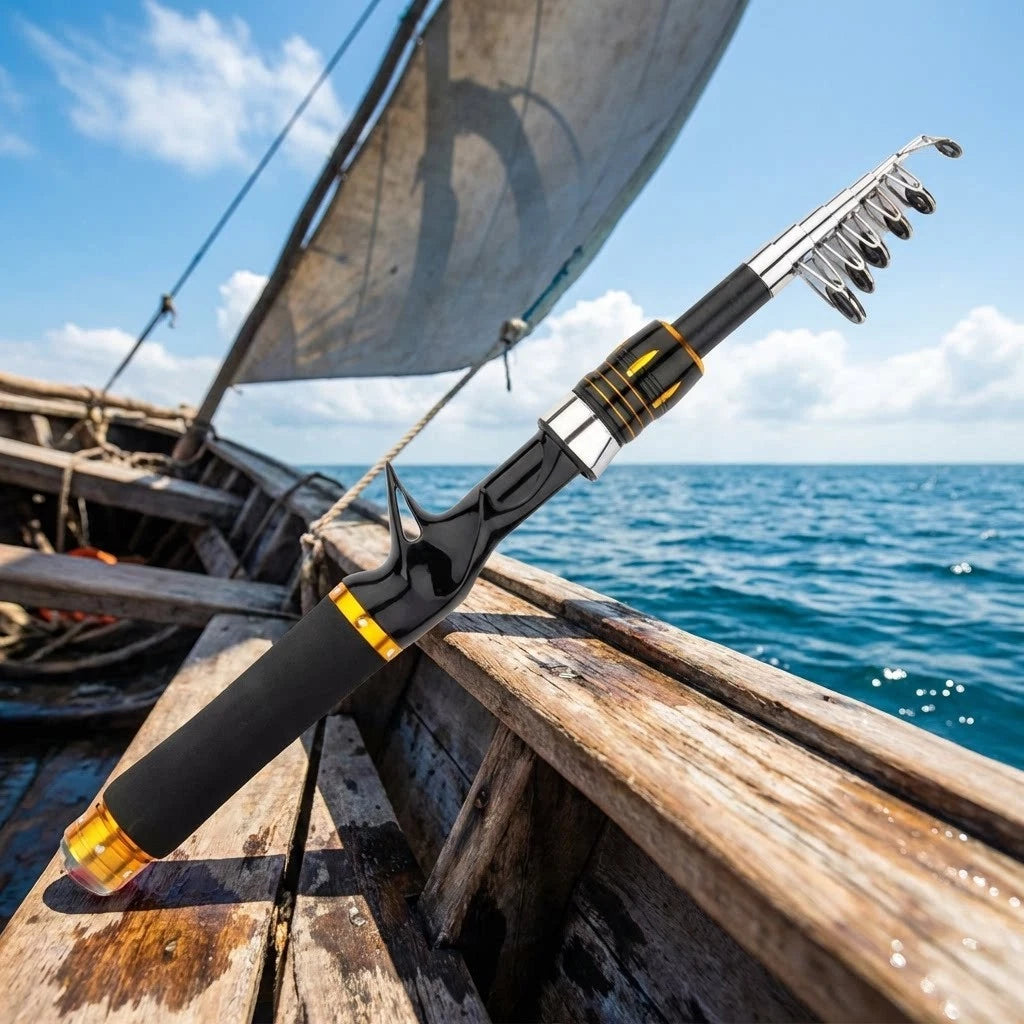 Fishing Rod for Travel (Telescopic Carbon, 1.6-2.1m)