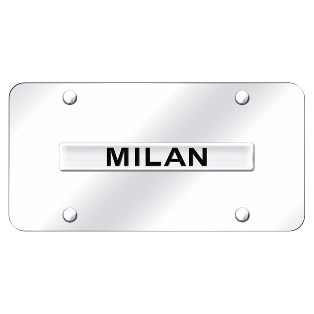 Chrome Name on Chrome License Plate - Officially Licensed for Mercury Milan