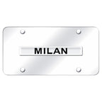 Chrome Name on Chrome License Plate - Officially Licensed for Mercury Milan