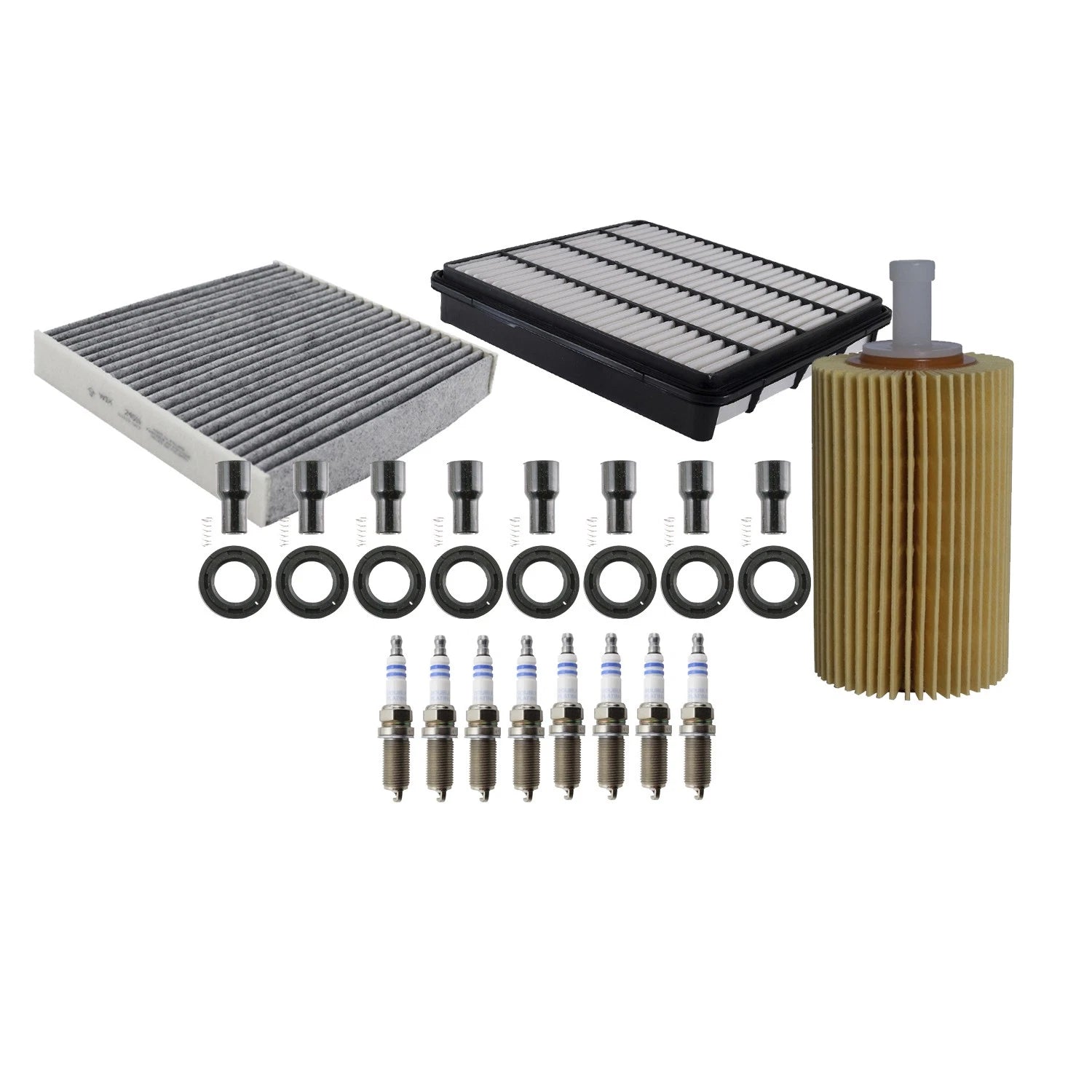 Denso Tune Up Kit Set of 8 Spark Plugs & Boots for LX570 Sequoia Tundra (2007–2021)