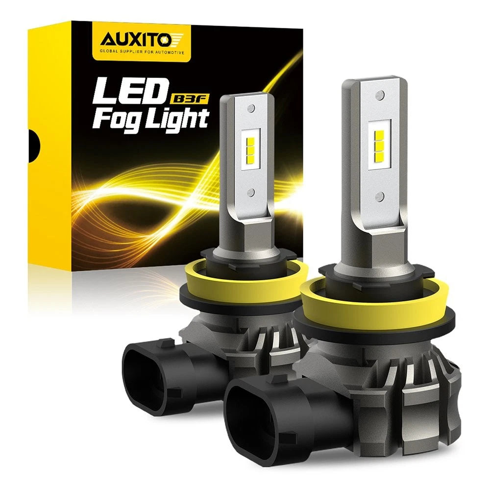 AUXITO H11 H8 LED Fog Light Bulbs for Various Vehicles (CANBUS, 6500K)