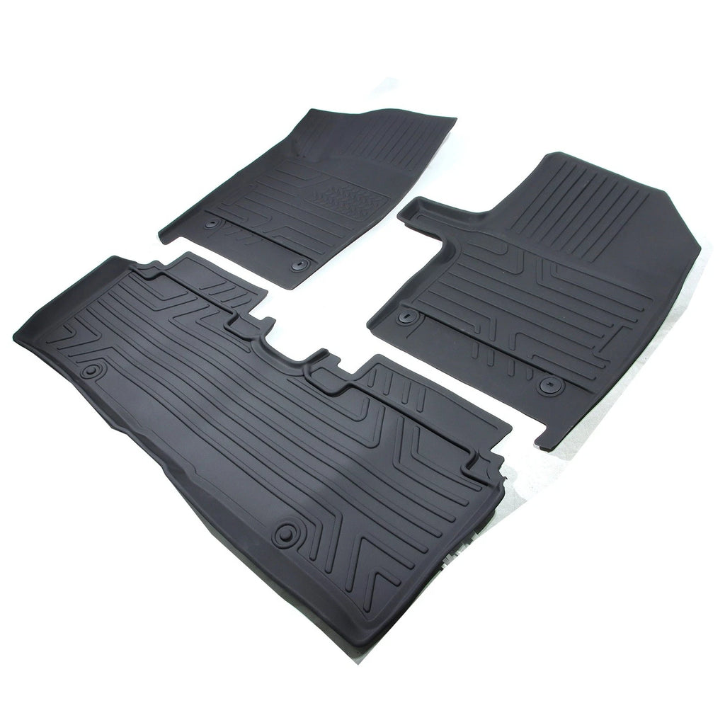 Set of 3 TPE Rubber All Weather Floor Mats for Kia EV6 (2022–2025)
