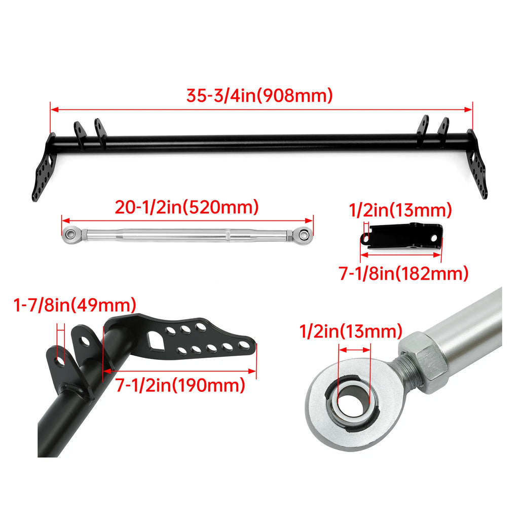 Front Traction Bar for Honda Civic EK EG (1992–2000) & Acura Integra (1994–2001)