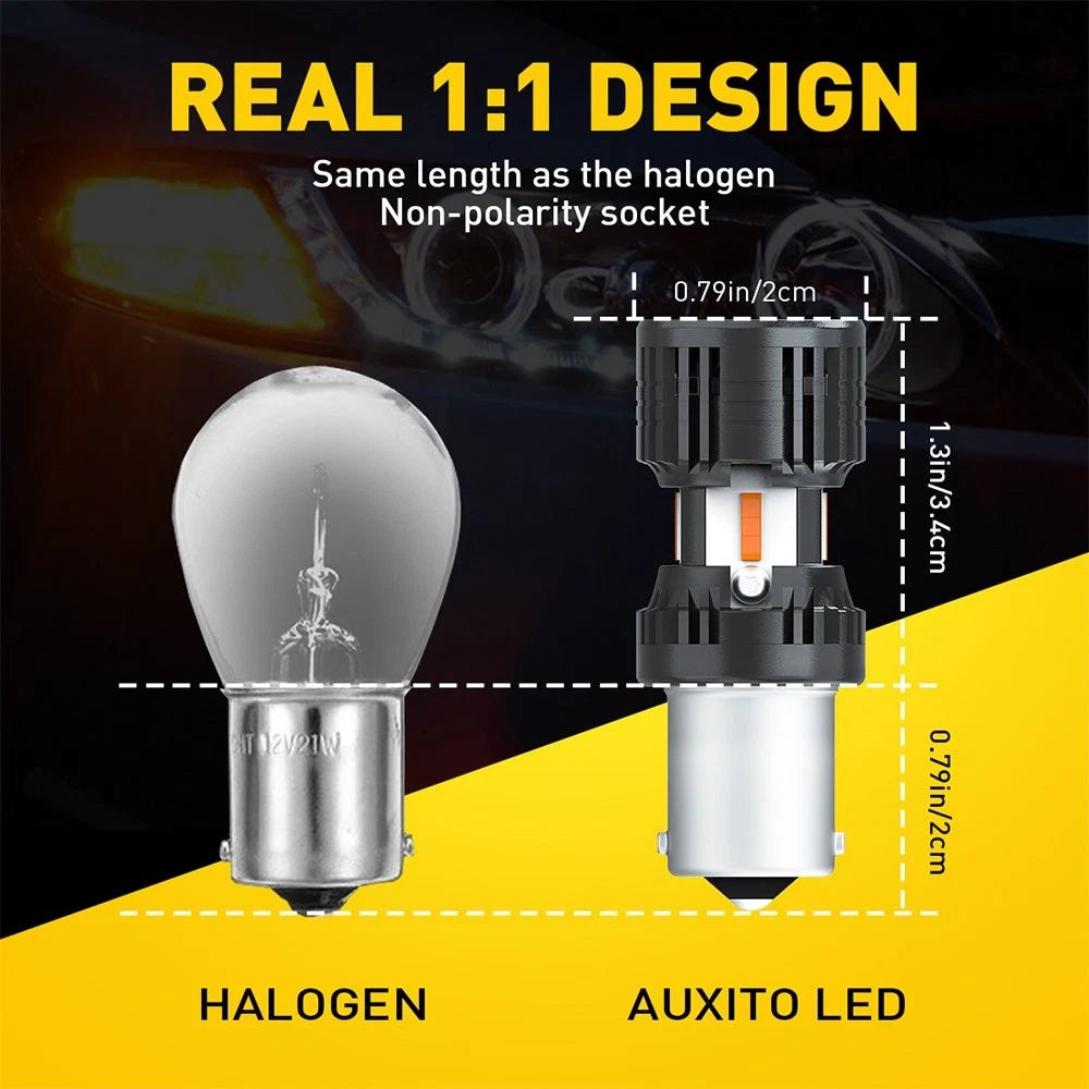 2X Canbus Amber LED Turn Signal Light Bulb BAU15S 7507 5009 PY21W 1156PY