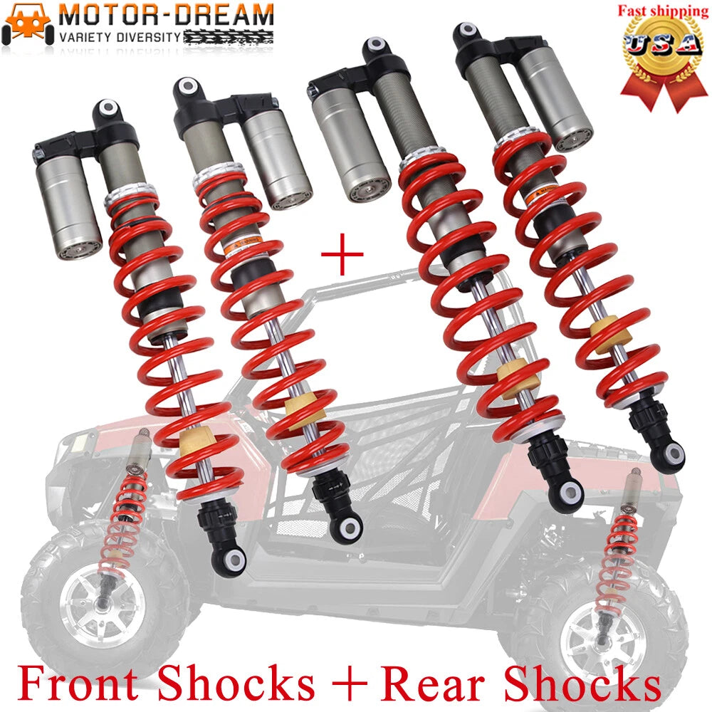 Front & Rear Air Shocks Absorbers for Polaris RZR S 800 (2009–2014)