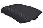 Leather Console Lid Armrest Cover for Nissan Xterra (2005–2015) Gray Stitch