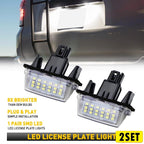4x LED Rear License Light Plate for Toyota Camry Yaris Highlander Prius Avalon (2010–2023)