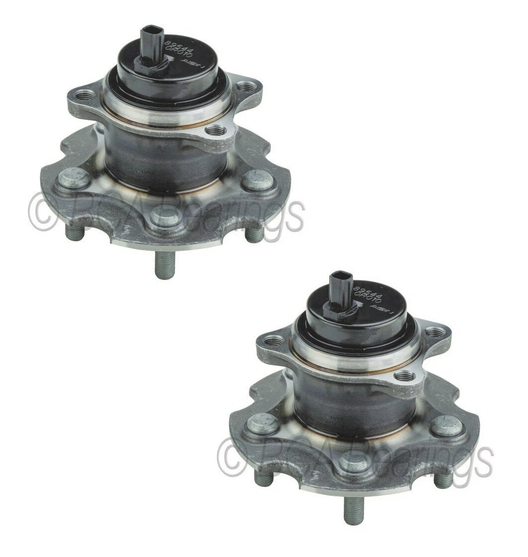 Set of 2 Rear Wheel Bearings & 5 Lug Hub Assemblies for Lexus Scion Toyota
