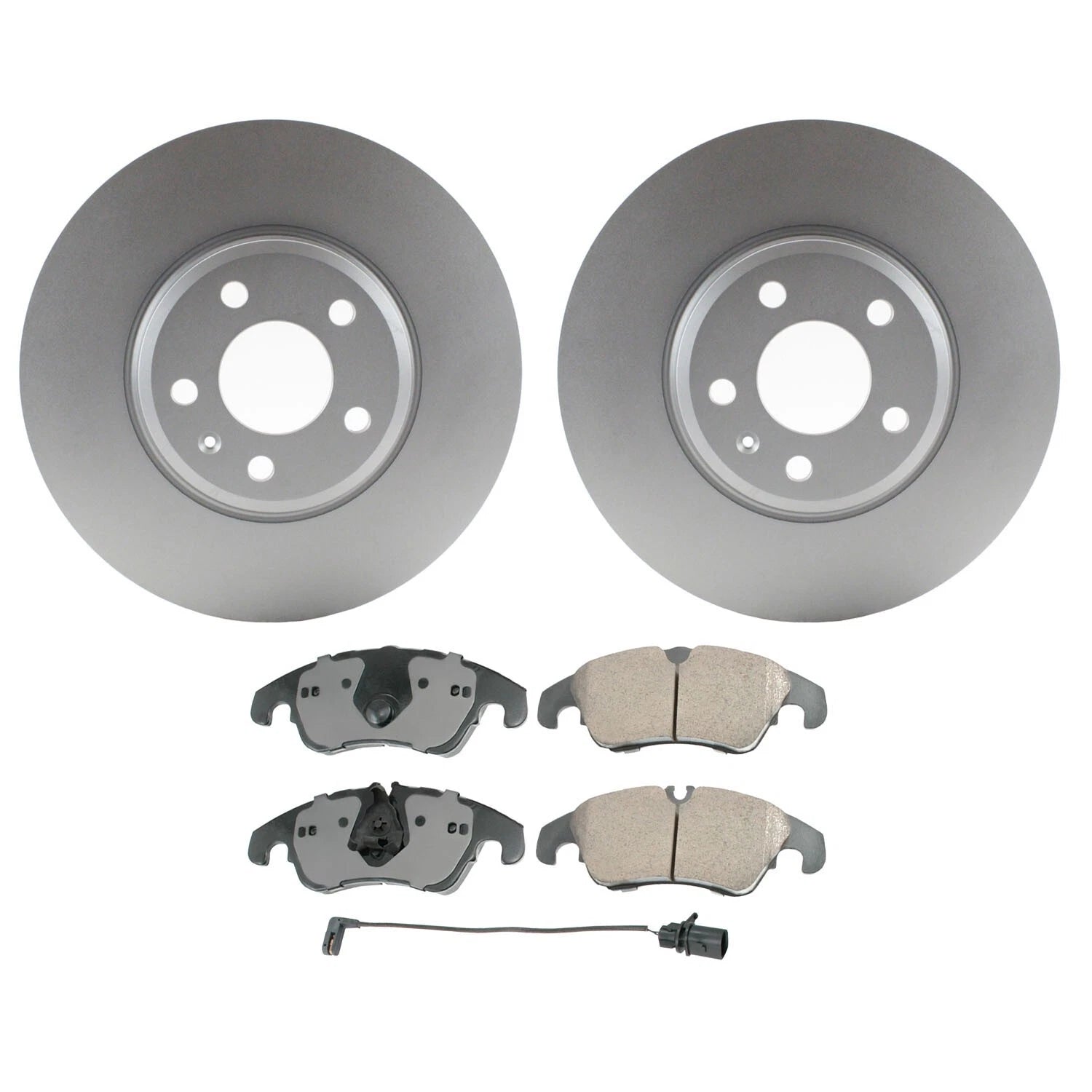 Set of 2 Front 320mm Disc Rotors & Akebono Ceramic Pads for Audi Q5 S4 (2009–2021)
