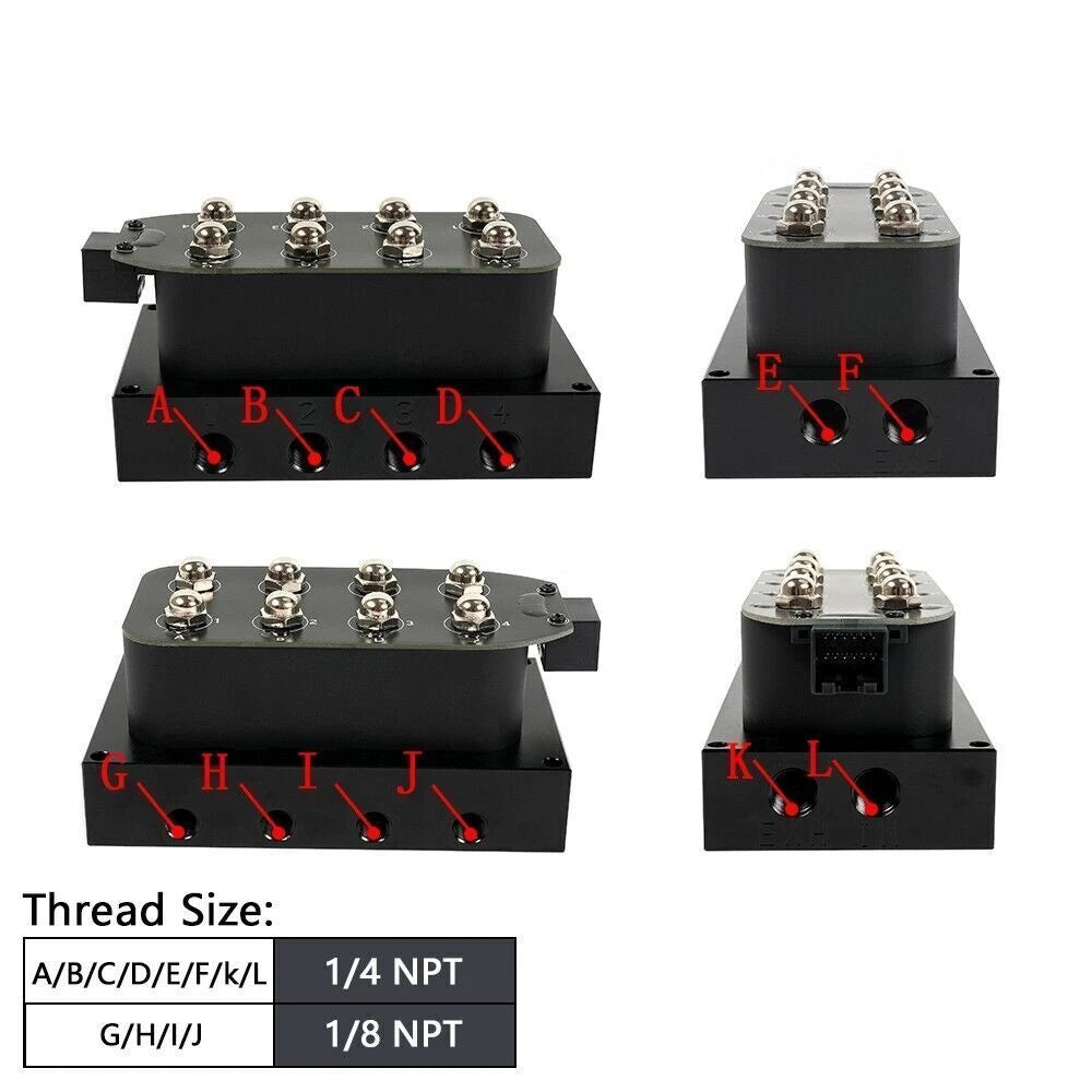 4-Corner Block Manifold Solenoid Valve for Air Suspension (300PSI)